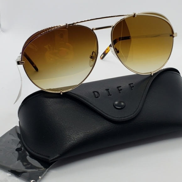 Diff Eyewear Accessories - Diff oversized aviators koko sunglasses new